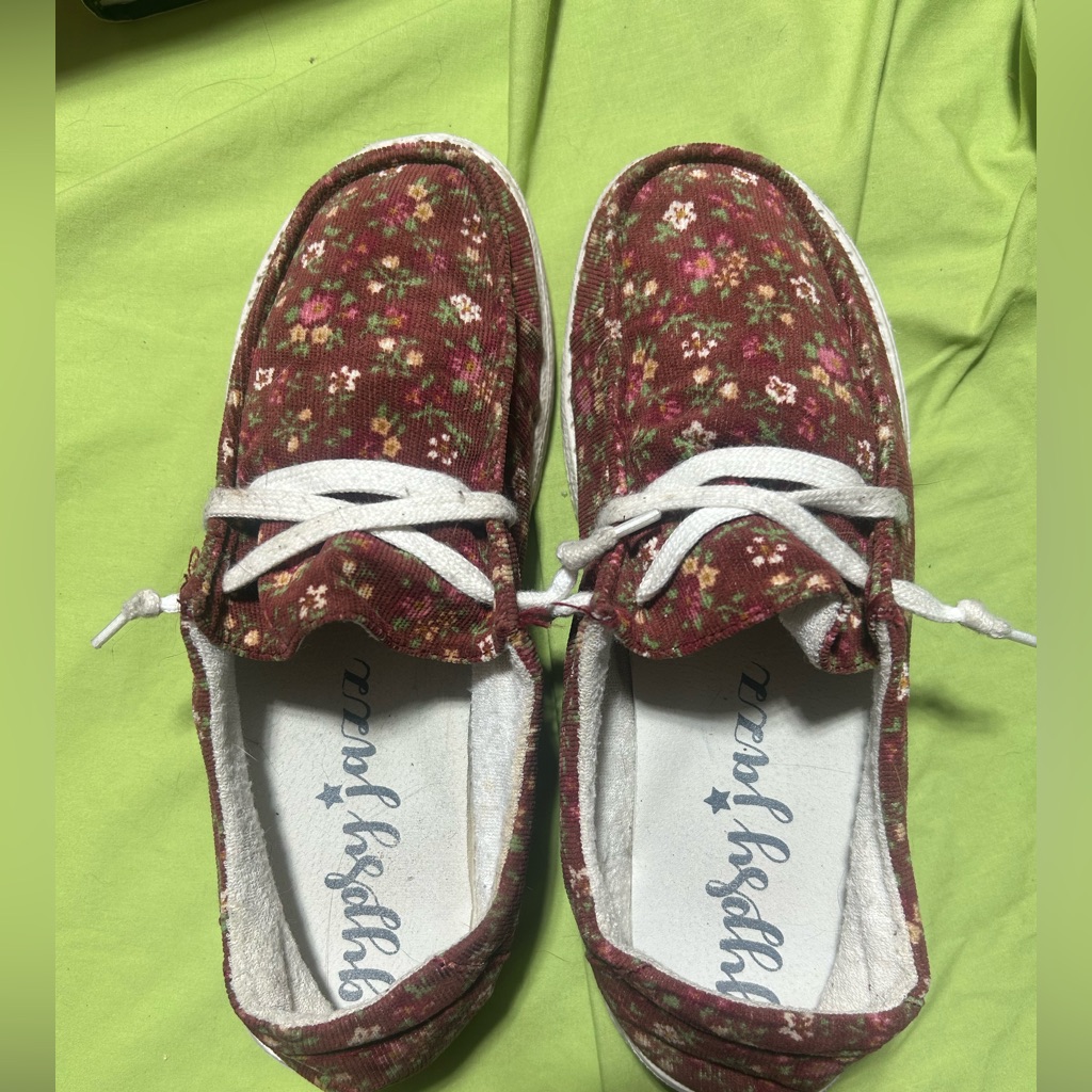 Floral Women's Loafers With White Laces